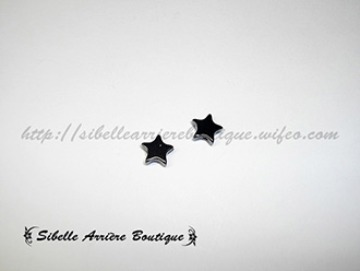 Perles étoile hématite 7x6 mm