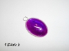 pendentif cabochon violet 25x18 mm